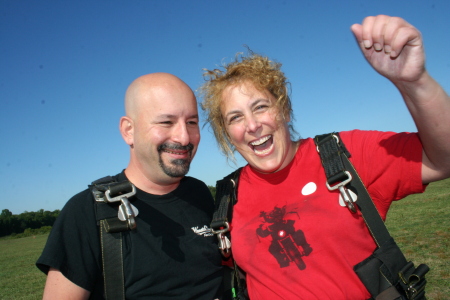 Gregg and I after ski diving in August 2008!
