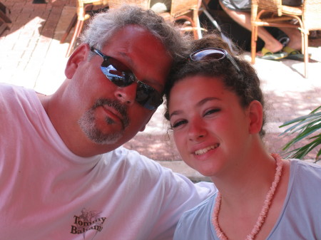 Bridget and Dad in Curacao