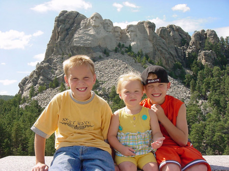 Codi, Kaleb, and Ashley at Mt. Rushmore