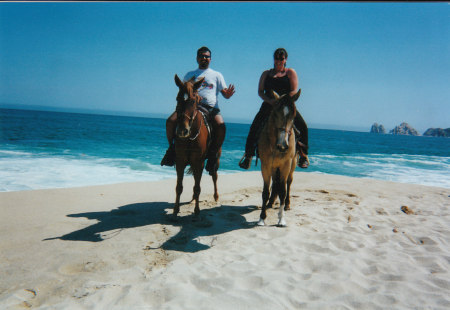 Manny & Kat Horseback riding in Mexico