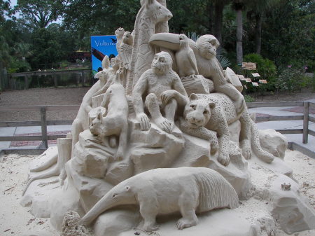 Sand sculpture at local zoo