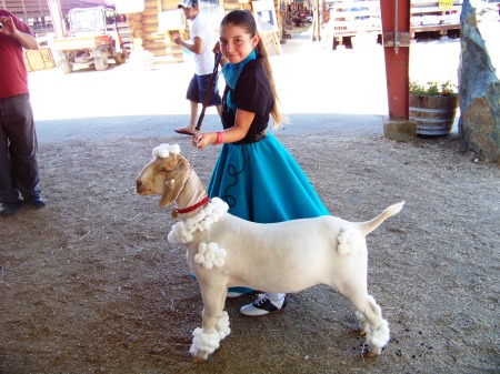 Madison and her goat Brighton