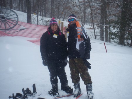 skiing with my daugther 09