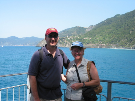 Neal and Elizabeth on the west coast of Italy.