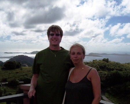 Cathy and John in Tortola, BVI