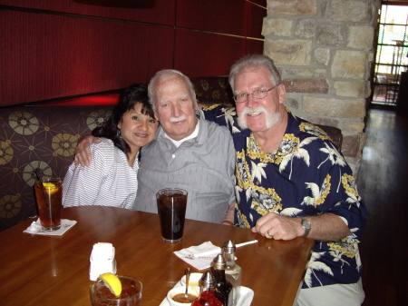 My Wif, Dad and Me having dinner out