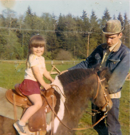 Me and my pony with Daddy