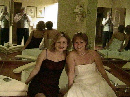 My wife and her sister on our wedding day