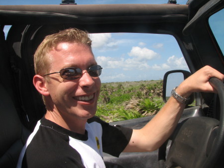 driving around Cozumel while on honeymoon