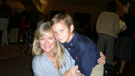 Christian and mom at school music program