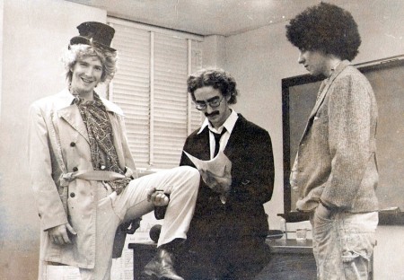 Bob Merring as Chico Marx on right