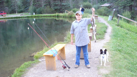 Grandson, Tyler & Radar--Red River 2008