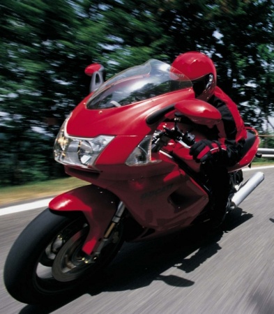 Jim on his new Ducati ST3