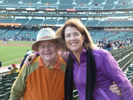 At ATT park with wife Donna