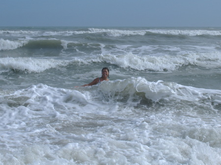 Enjoying the surf