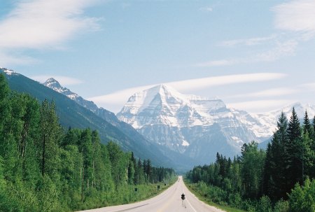 Entering Jasper Park, Alberta.