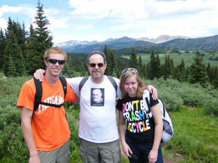 With my son & daughter in the Colo Mtns - 2008