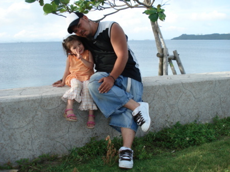 me and my kid at ikei island