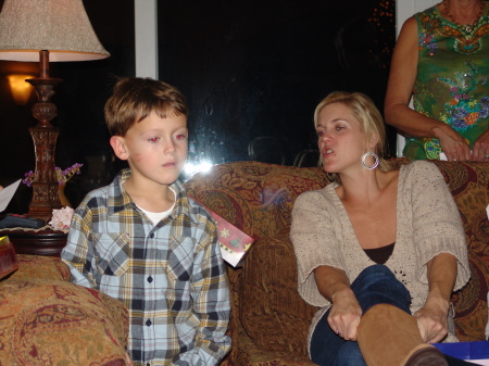Grandson Blain and his mom Christmas '07