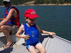 Grandson Aaron-1st boat ride