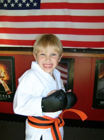 Dylon just loves karate!