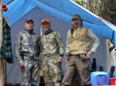 With my buddies, elk hunting, Idaho, 2008.