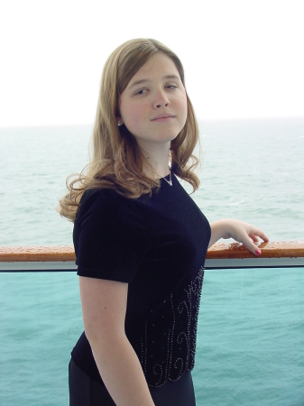 Katie aboard the cruise ship Alaska July, 2006