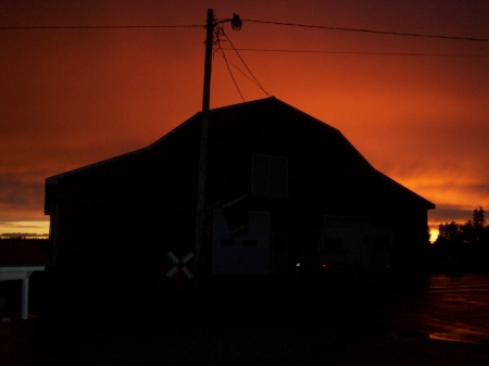 Senset behind my Barn