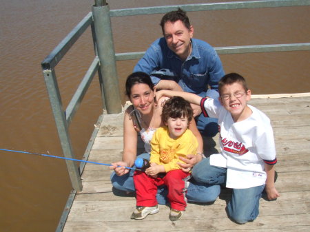 Fishing with youngest daughter, and her 2 sons