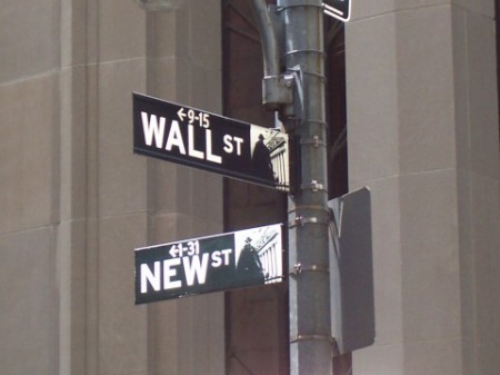 Corner of Wall Street and New Street