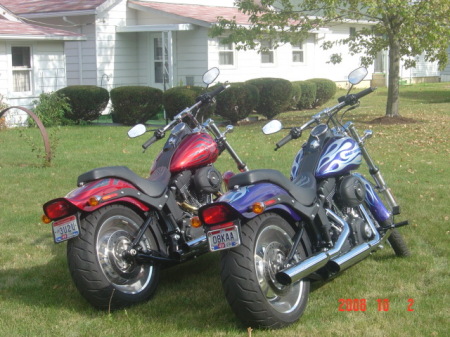 Mine and Eric's bikes.  We love to ride!!