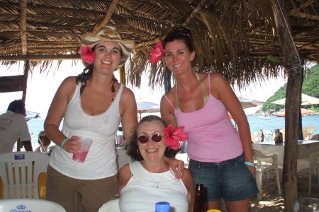 Me, my Sis and my MOM in Mexico