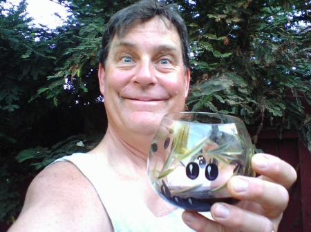 dad with wine