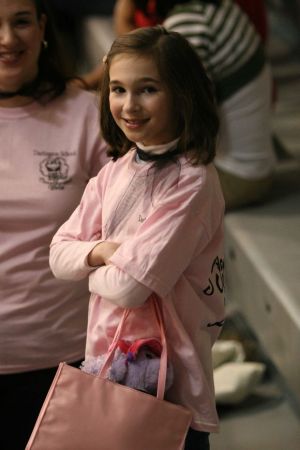 Maggie at the game "Grease" night