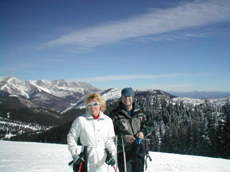 Tim and Sandy skiing at Monarch, CO