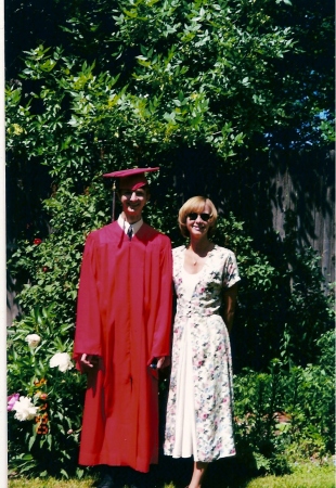 Toni and high school grad Alec, May 2000