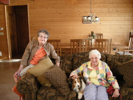 Grandma Lu and Dorothy at Lake