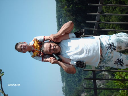 me and my son at tallulah gorge