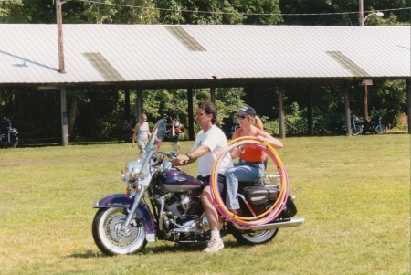 Playing on my Harley