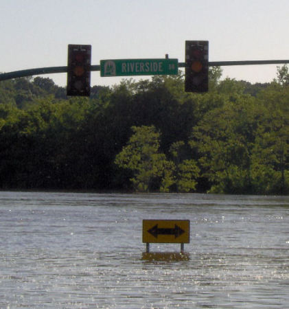 Riverside Drive during the flood