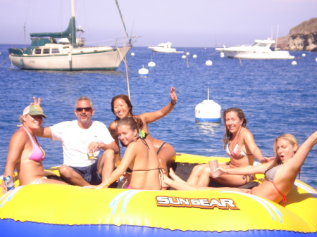 catalina island floating trampoline