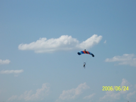 Enjoying another skydive!