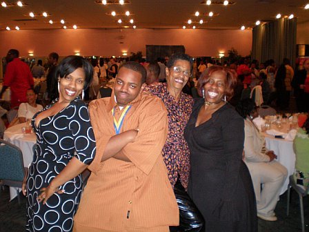 Me,My Mom,Daughter,an Son at his 8th grade Lun