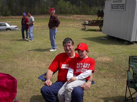 At the ballpark with my grandson