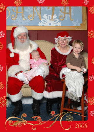 Benjamin and Kaitlin with Santa