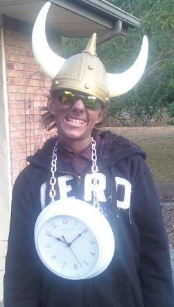 My youngest son bein a clown as "Flav"