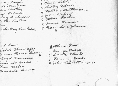 Class Photos grades 2-6 with names  1952-1958