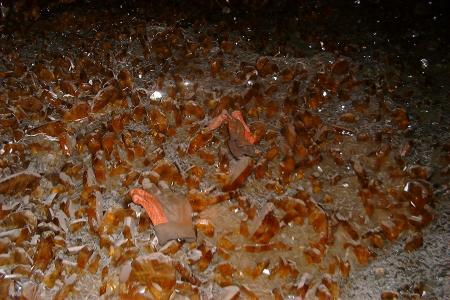 Golden Barite Crystal Cave