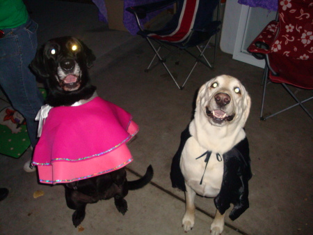 Zoe and Chopper on Halloween 2008