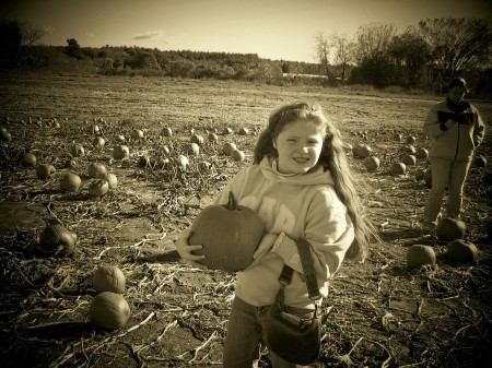 pumpkin picking